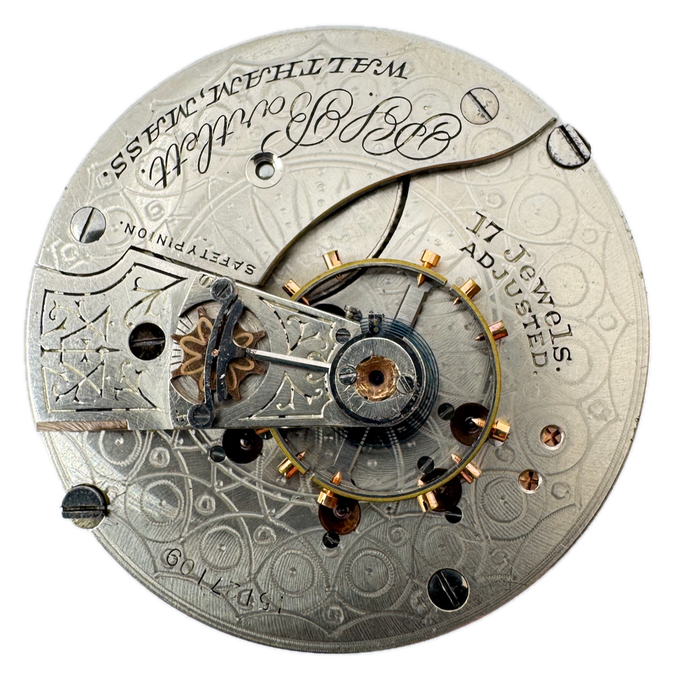 Antique 1906 Waltham 17 Jewel Hunter Pocket Watch Movement P.S. Bartlett 18s