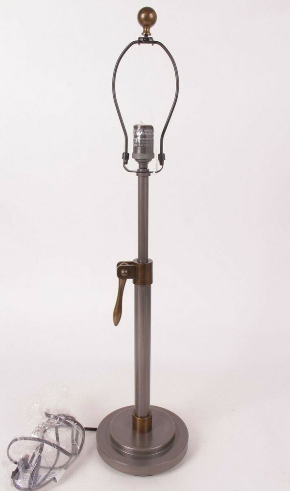 Pottery Barn Sutter Adjustable Metal Table Lamp Steel and Brass NEW IN BOX