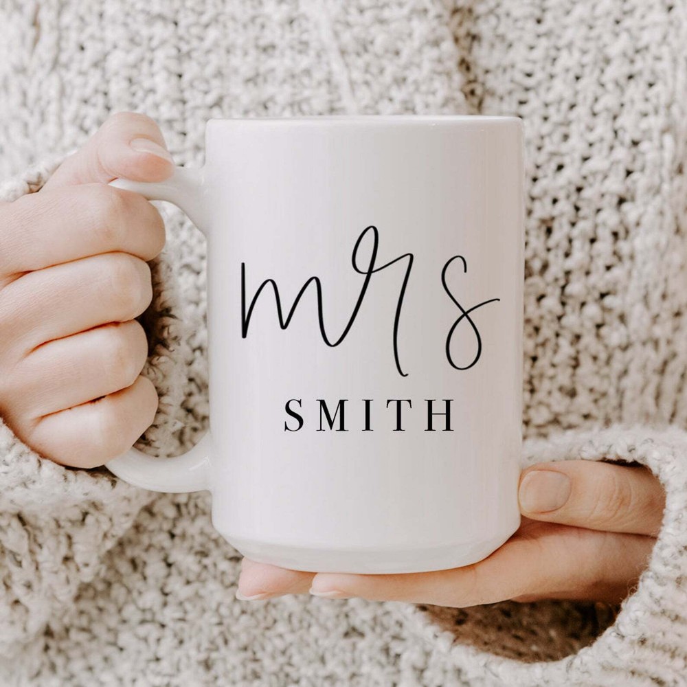 Custom Mrs Mug Custom Wedding Gift Engagement Gift Gift For Bride Bachelorette