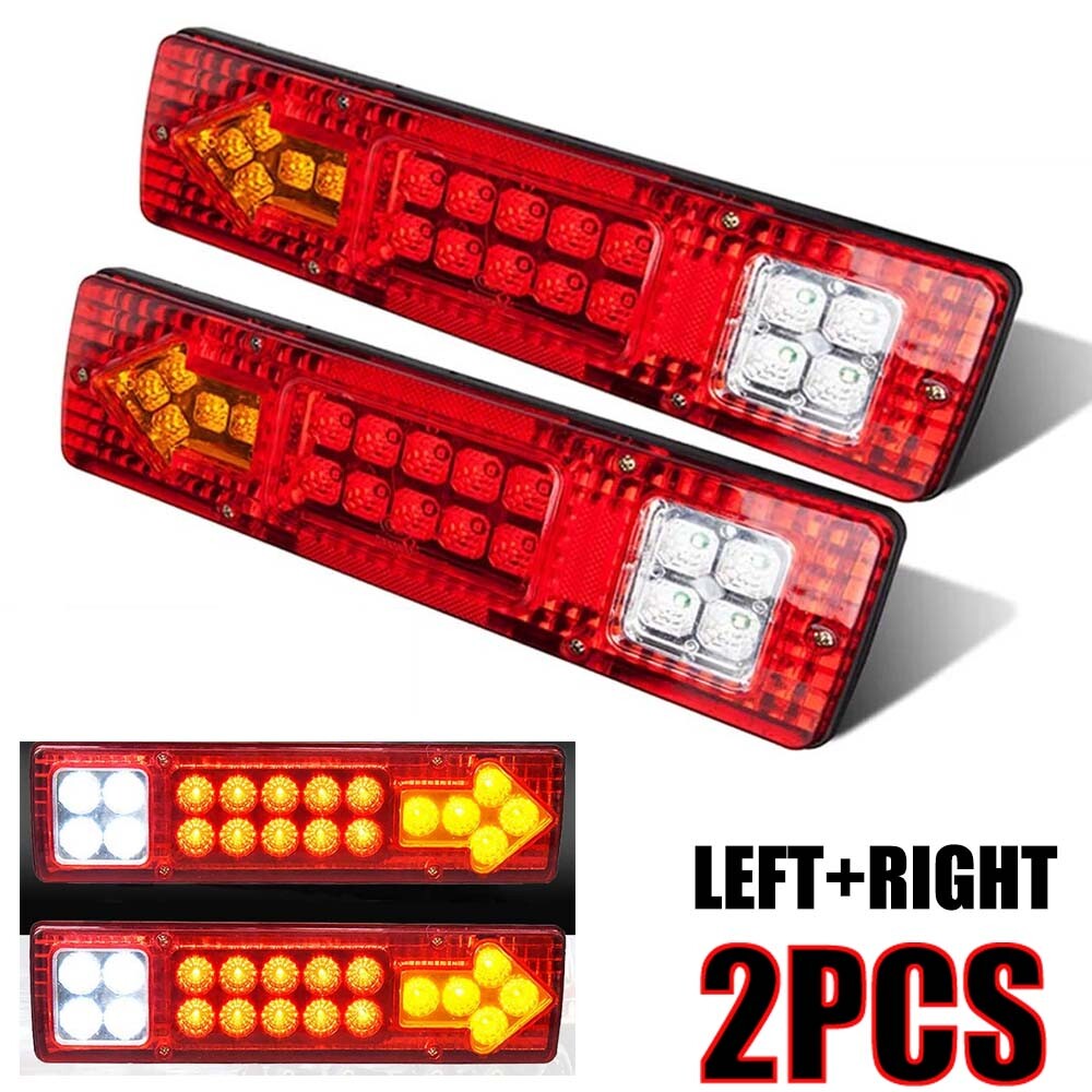 2x Utility Trailer LED Tail Light Kit Stop Rear Brake Turn Indicator Truck Lamp