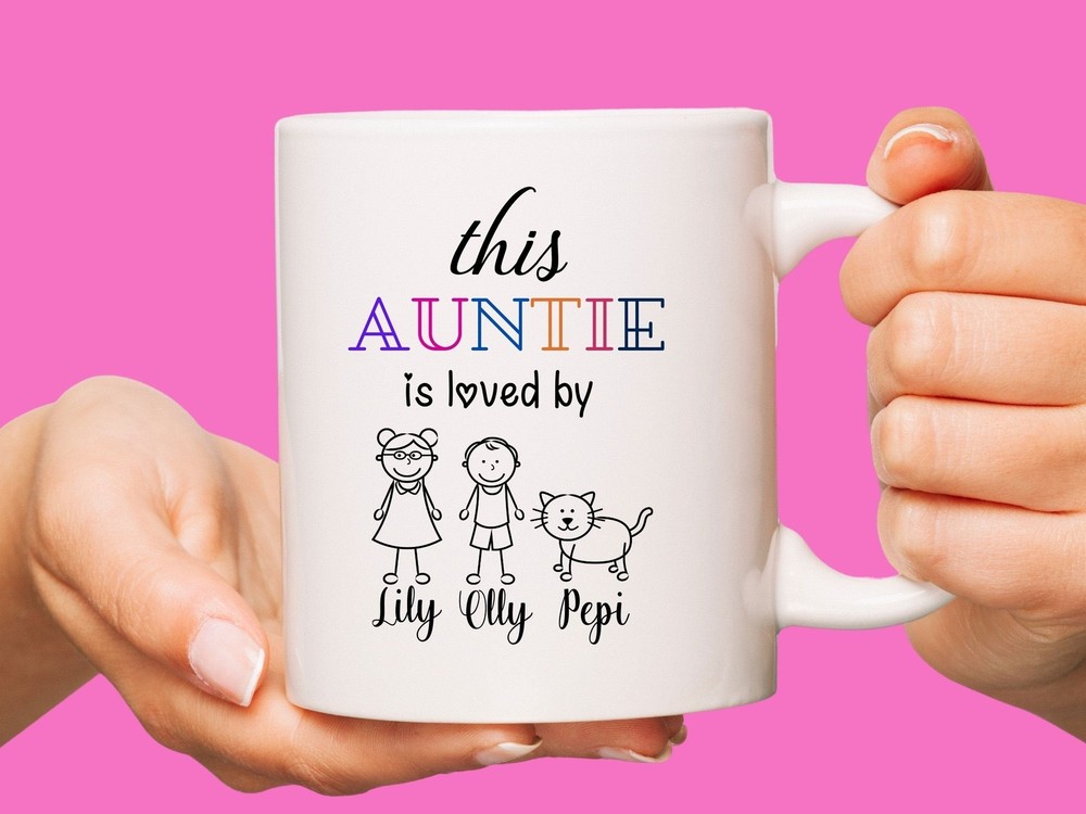 Custom Coffee Mug This Auntie Is Loved By Custom Auntie Gift Mug Auntie Birthday