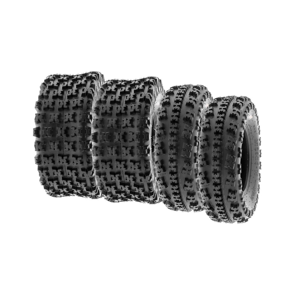 SunF 21x7-10 20x11-9 Sport Race ATV UTV Knobby Tire 6 PR A027 - BUNDLE