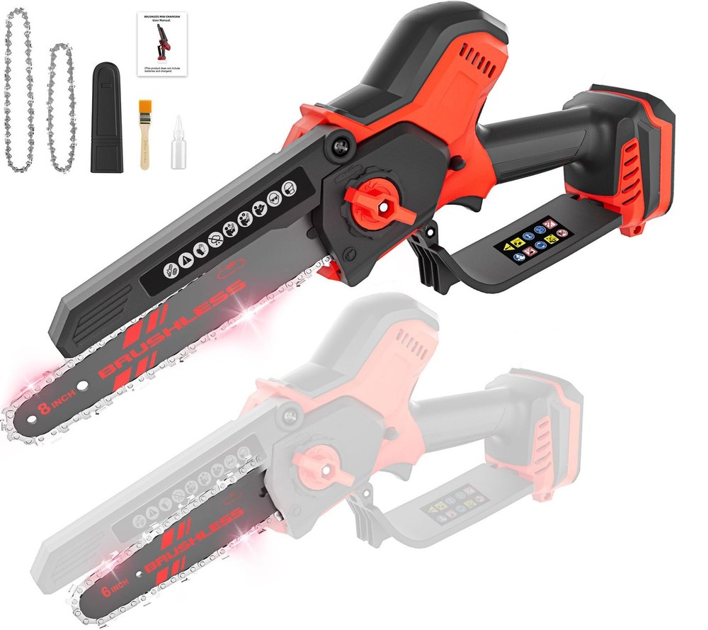 Mini Chainsaw for Milwaukee 18V Battery 2-in-1 8-Inch Cordless Saw No Battery Included
