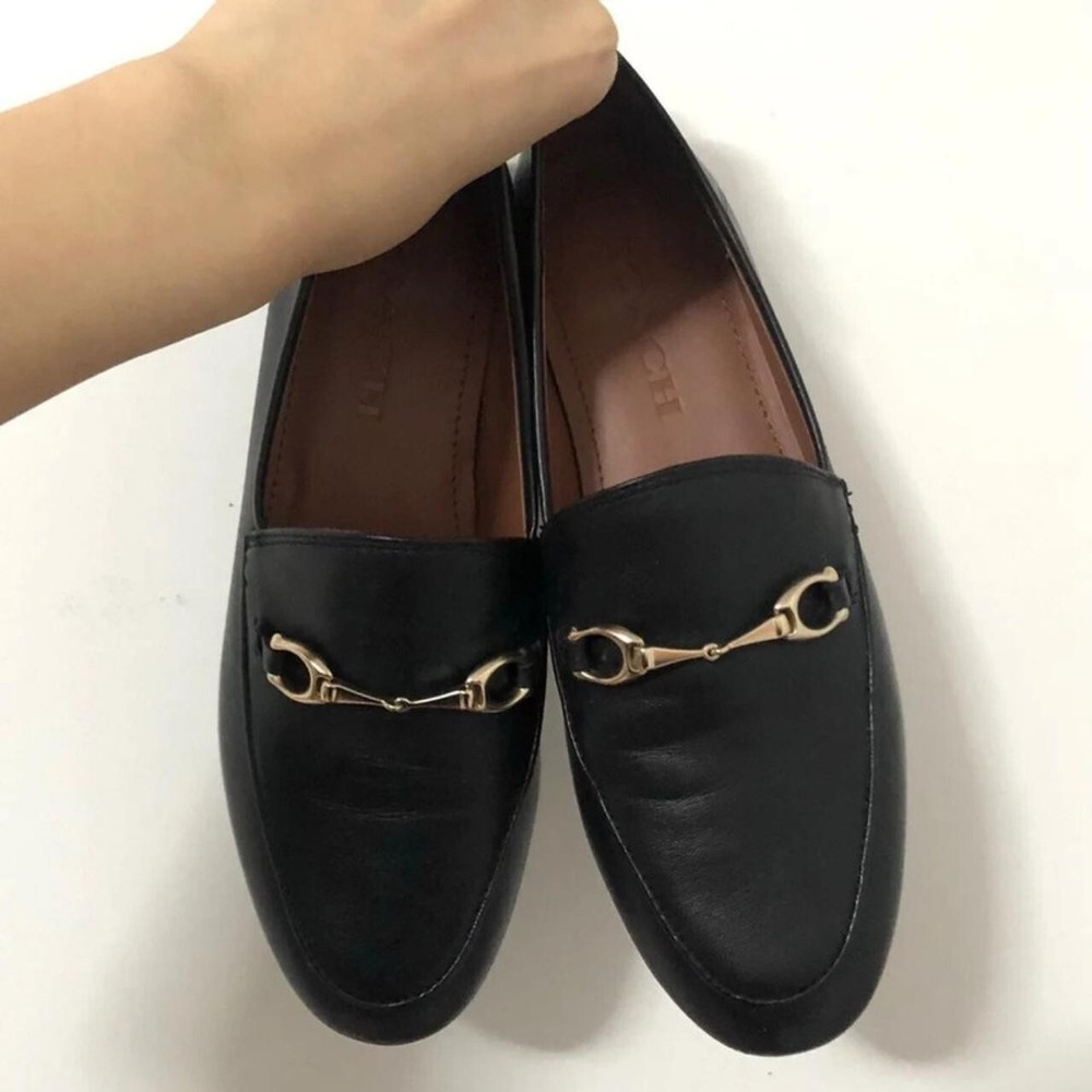 NWB Coach Haley Black Loafers Size 5 Not 7.5