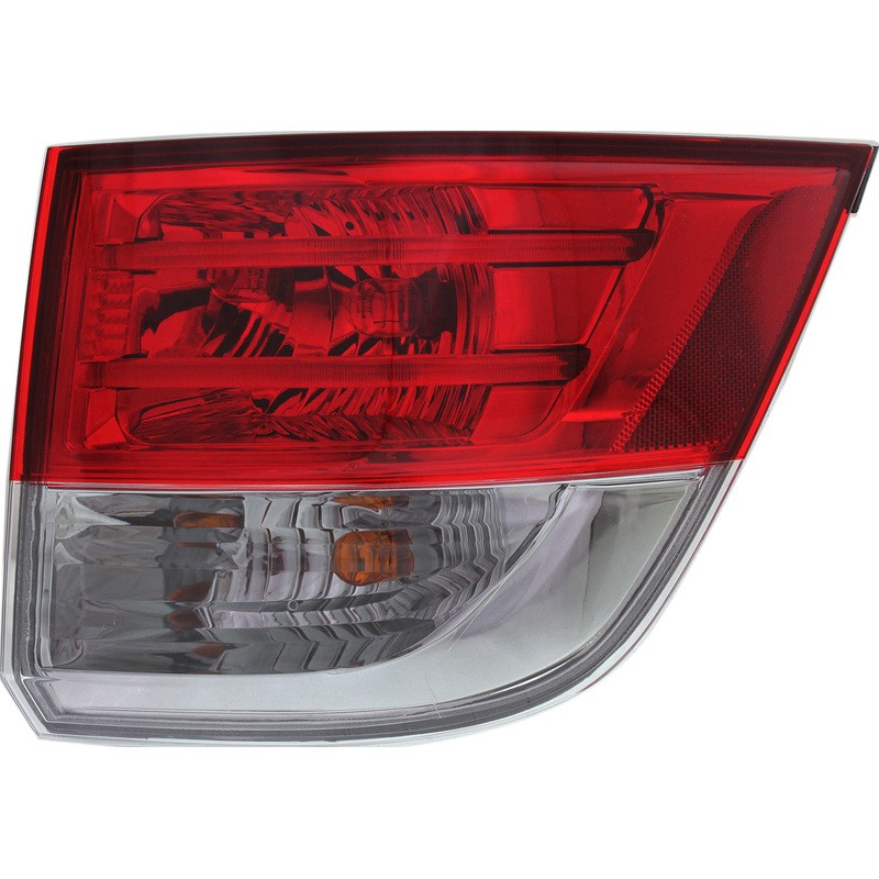 Tail Light Clear & Red Lens Passenger Side Outer LED For 2014-2017 Honda Odyssey