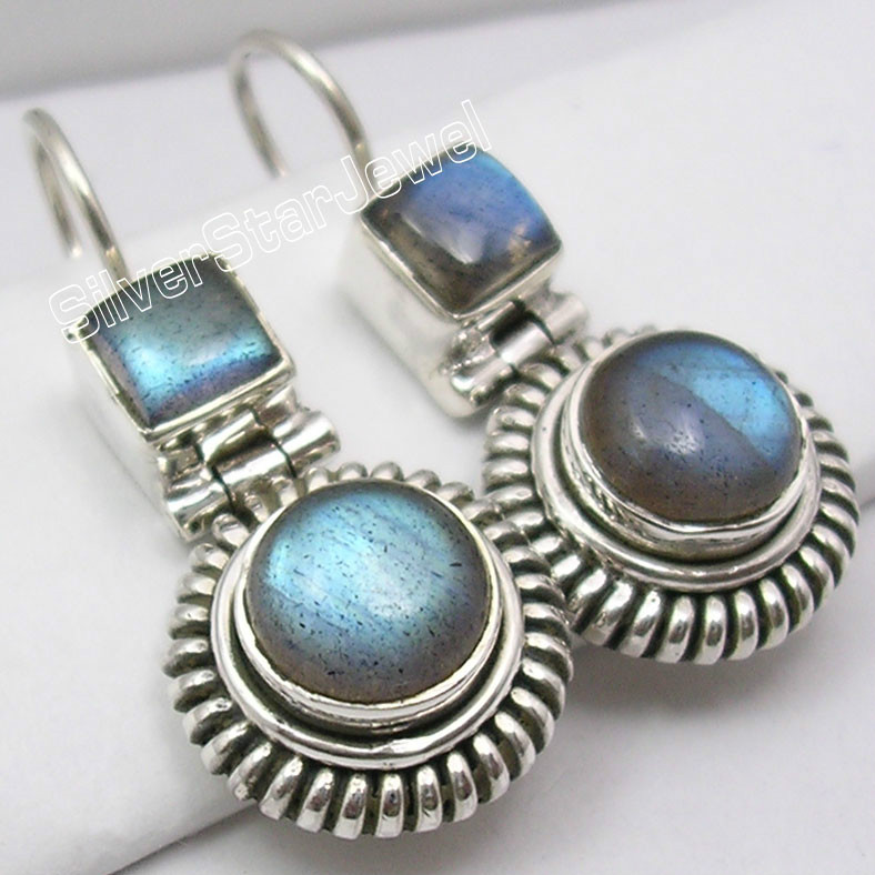 Limited Time Special Discount 925 Silver Earrings LABRADORITE & Many Choice Gems