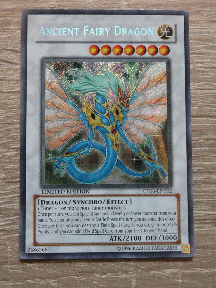 Yu Gi Oh CT06-EN002 Ancient Fire Dragon Secret Rare NM Limited Edition