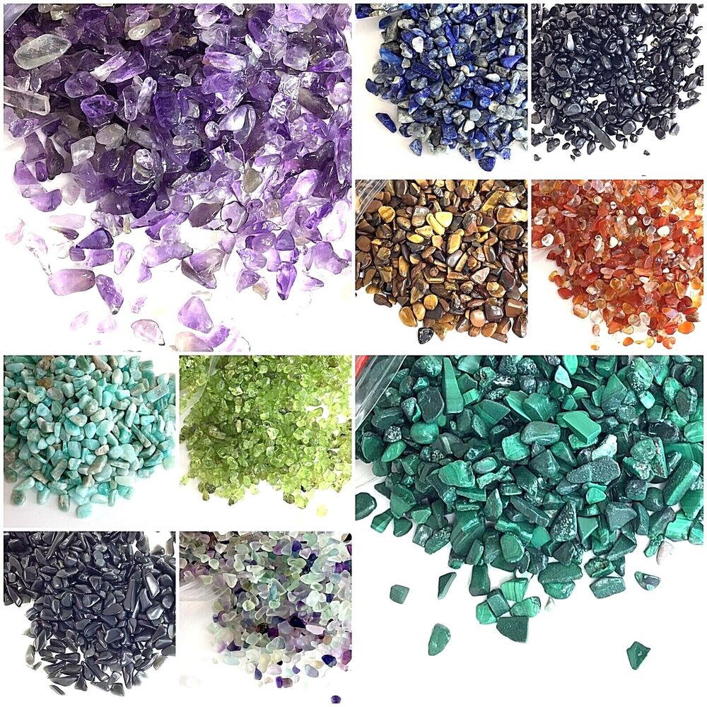 Gemstone Chips Beads Undrilled Pebble Nugget Chip No Drill Hole 5-8mm Sold by oz