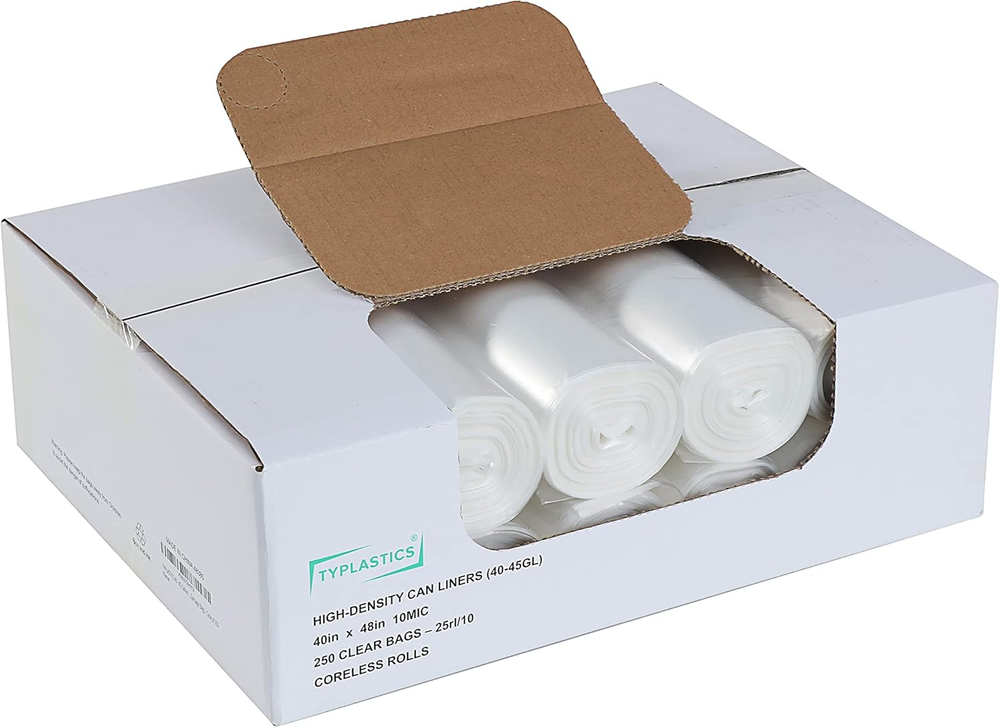40 - 45 Gallon Clear Trash Can Liners - 40 
