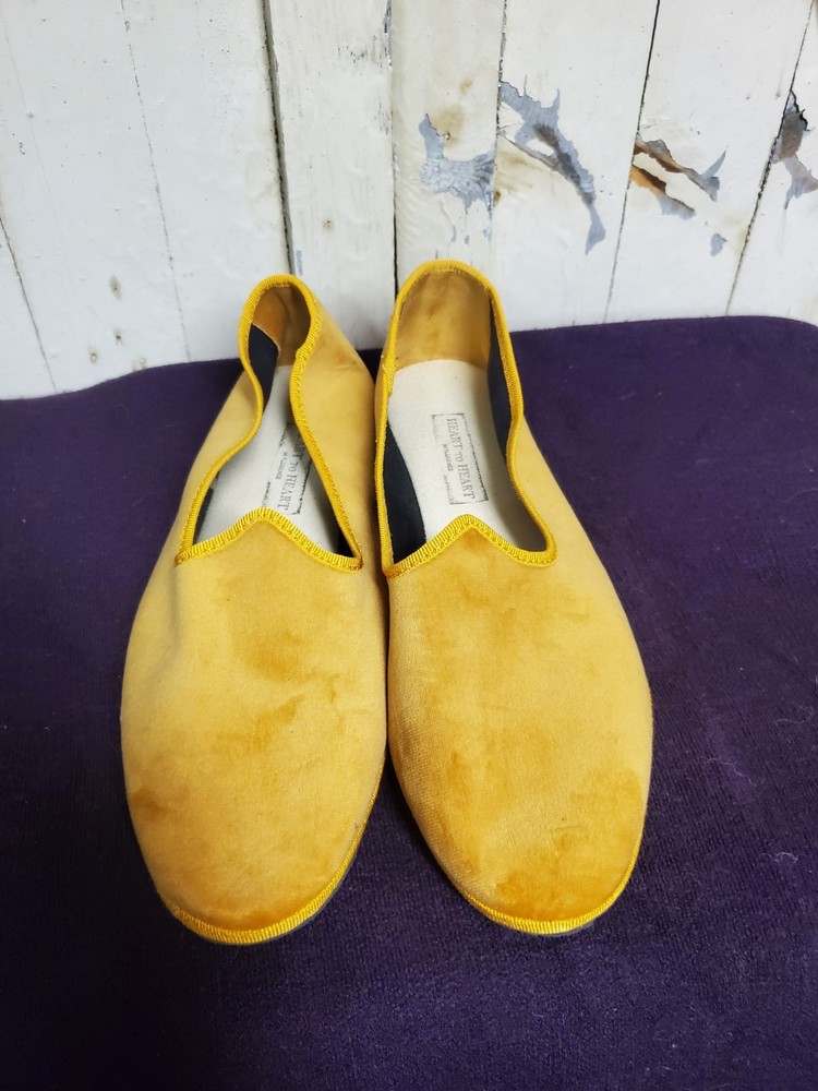 Traditional Italian Friulane Slippers/loafers In Okra Yellow