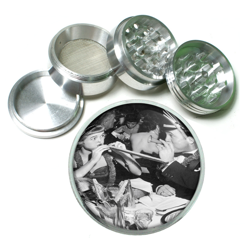 Vintage New Years Eve D6 Aluminum Herb Grinder 2.5