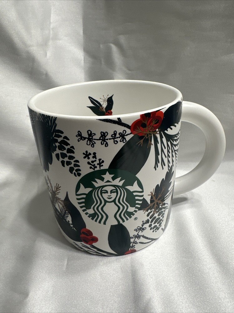 Starbucks 2021 Holly Berry Ceramic Christmas Mug 12 oz