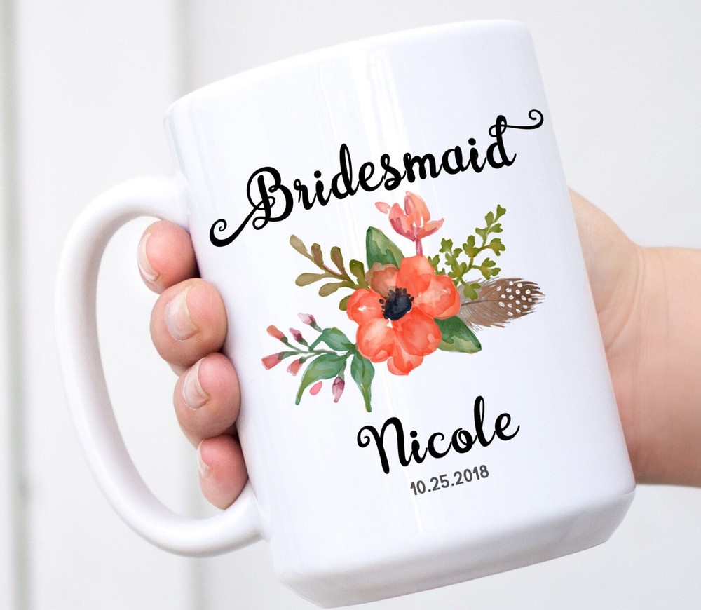 Bridesmaid Mug Bridesmaid Gift Bridesmaid Coffee Mug Personalized Bridesmaid Mug