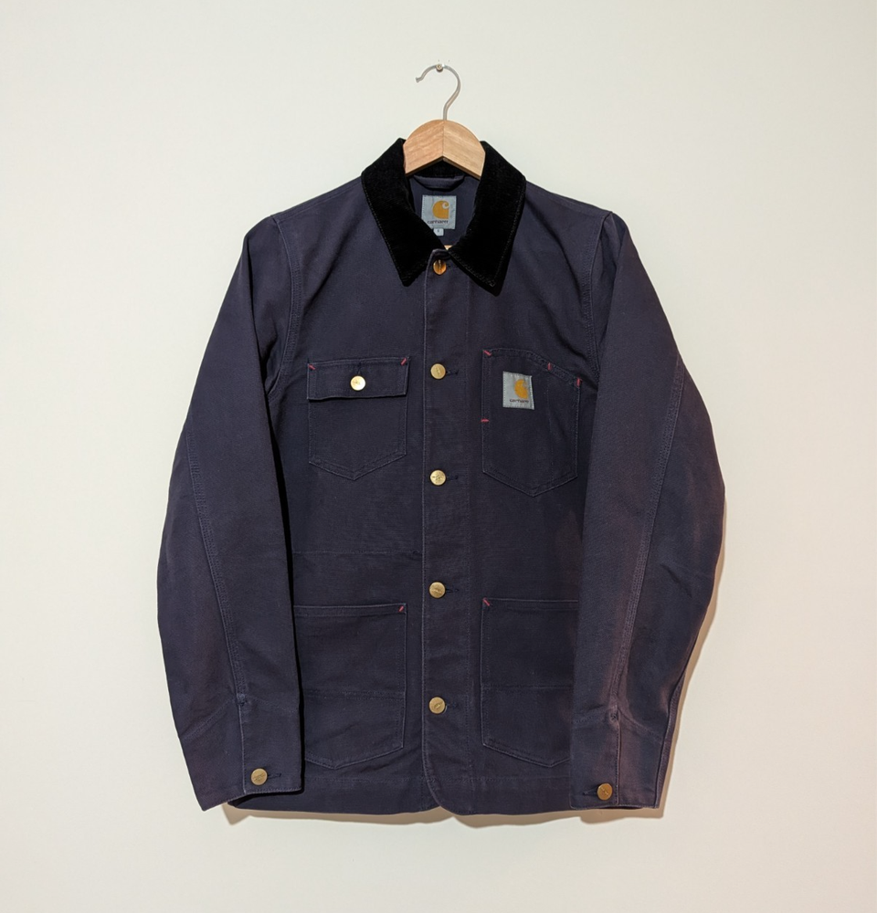 Carhartt WIP State Chore Unlined Jacket Coat Navy Size Small