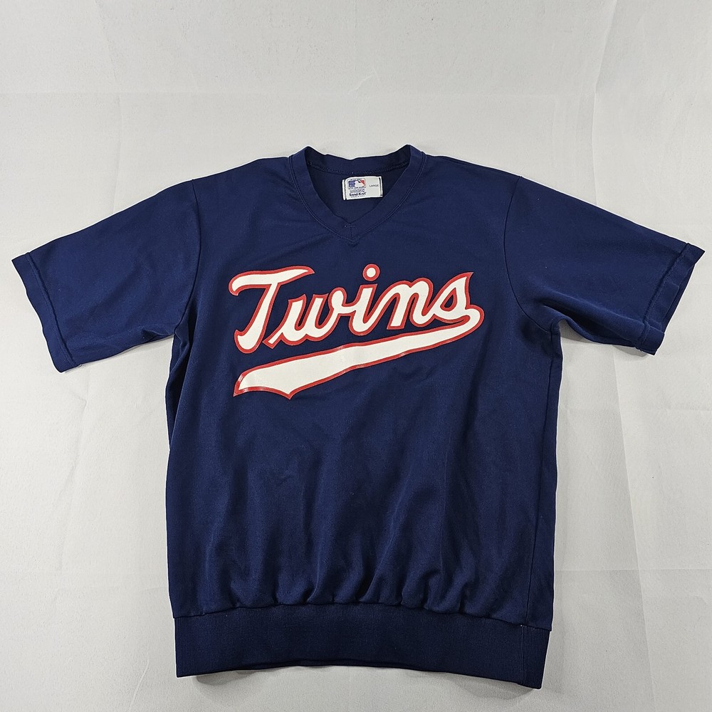 Vintage Sand Knit 1980s Minnesota Twins Baseball Jersey Mens Large USA READ⬇