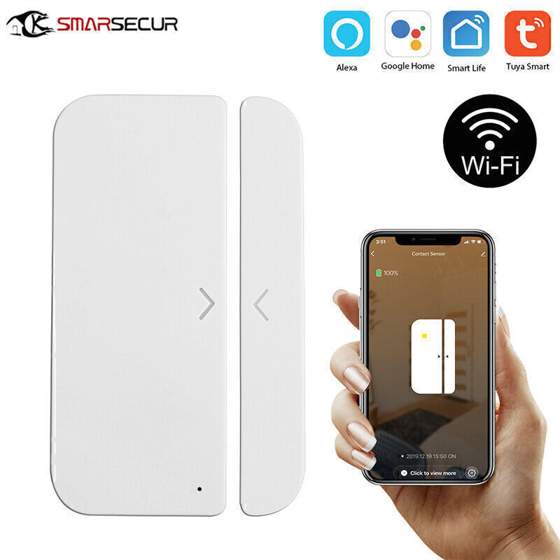 Tuya Smart WiFi Door Window Sensor Door Open/Closed Detector for Amazon Alexa