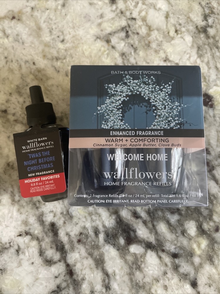 Bath Body Works 'Twas The Night Before Christmas & Welcome Home Wallflower Refil