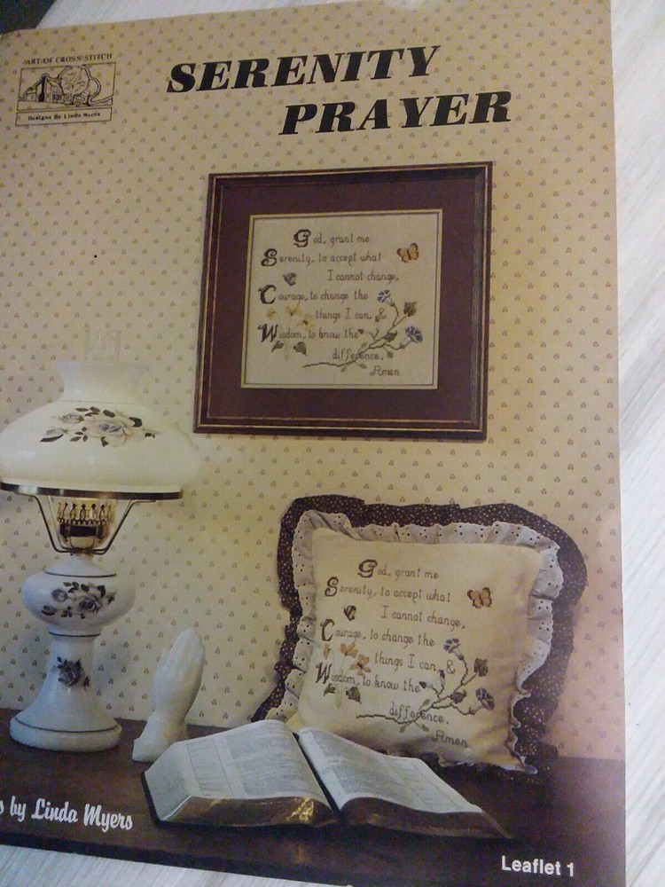 Serenty Prayer Cross Stitch PATTERN Leaflet/Booklet