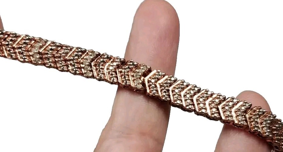 Vintage Gold Tone Rhinestone Tennis Bracelet for Women Statement Jewelry