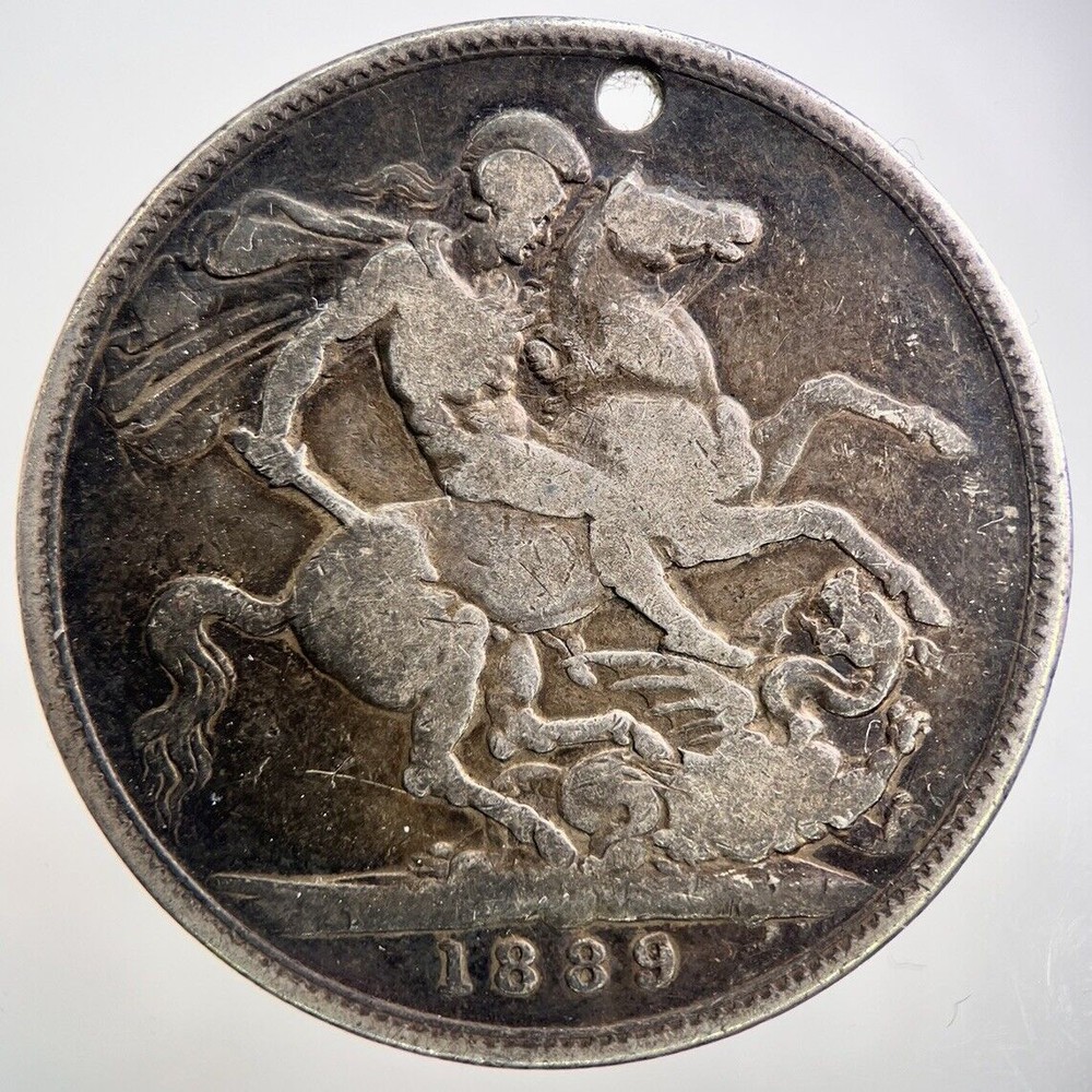 1899 Victoria Jubilee Crown Silver Coin Collectable Grade a2699