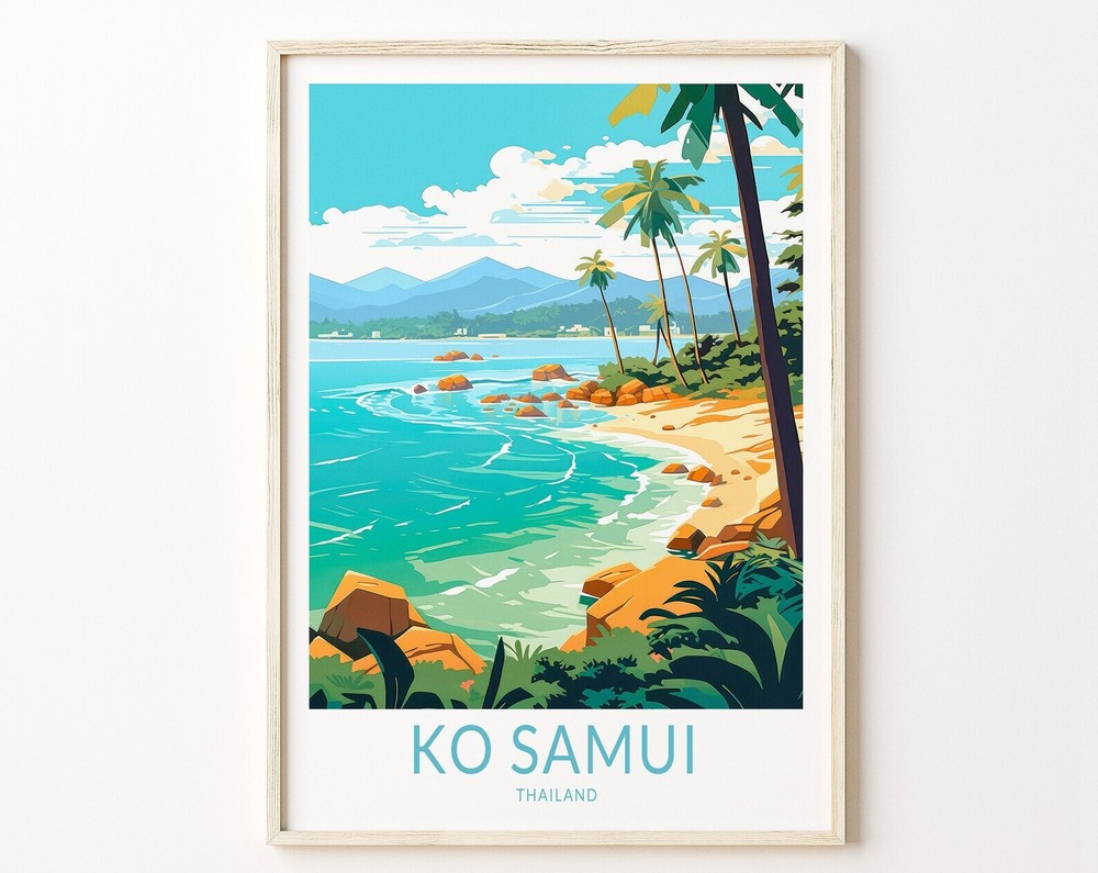 Ko Samui Thailand Travel Print Ko Samui Island Poster Print Ko Samui Wall Art