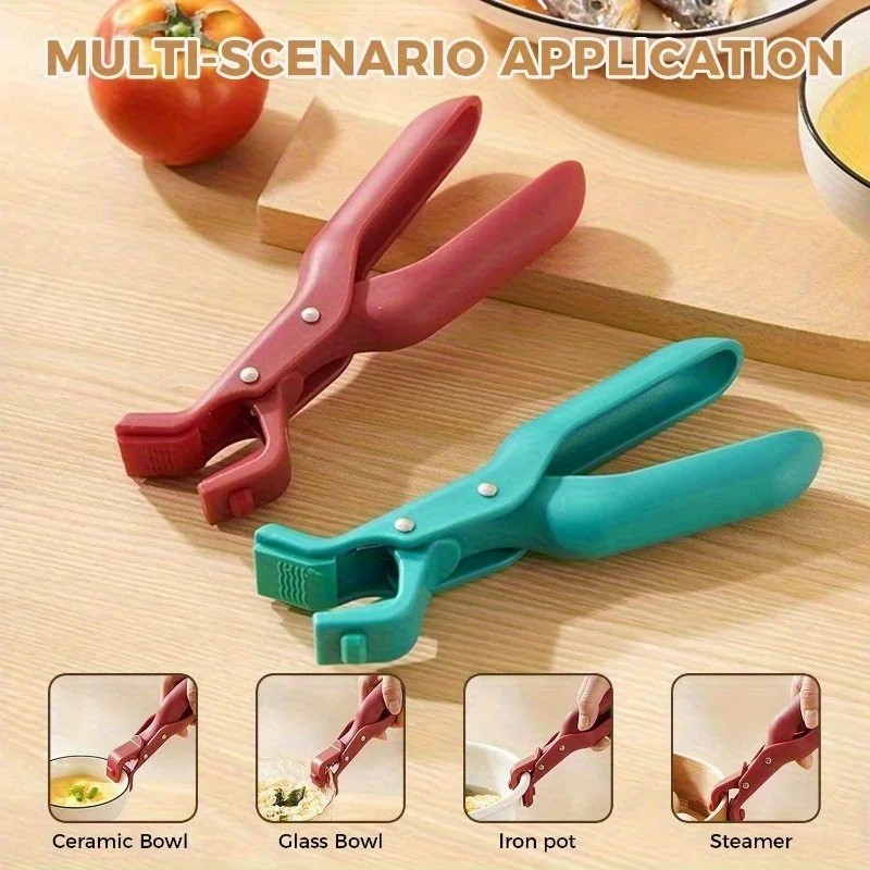 Anti-Scald Dish Plate Gripper Clip | Non-Slip Bowl Clamp Holder for Hot Pans