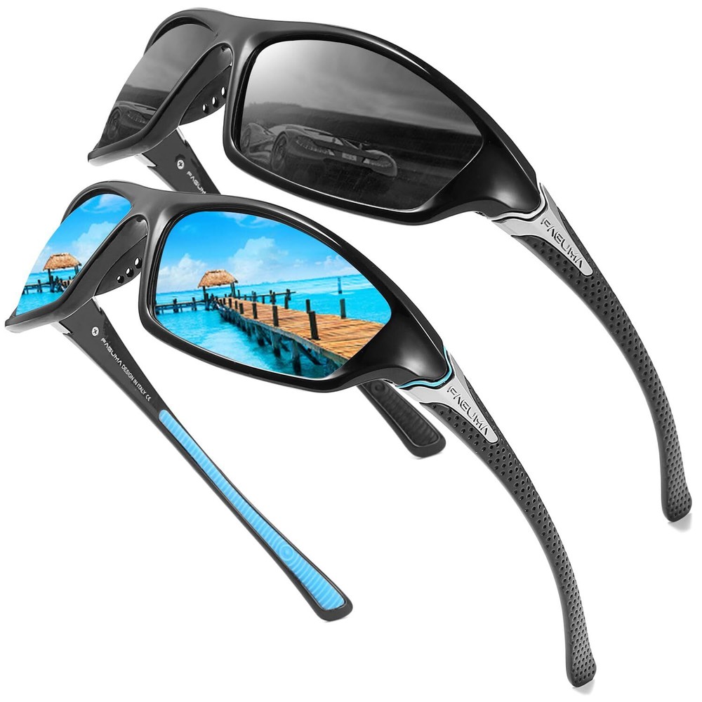 Sports Polarized Sunglasses For Men Cycling Driving Fishing UV400 Protection