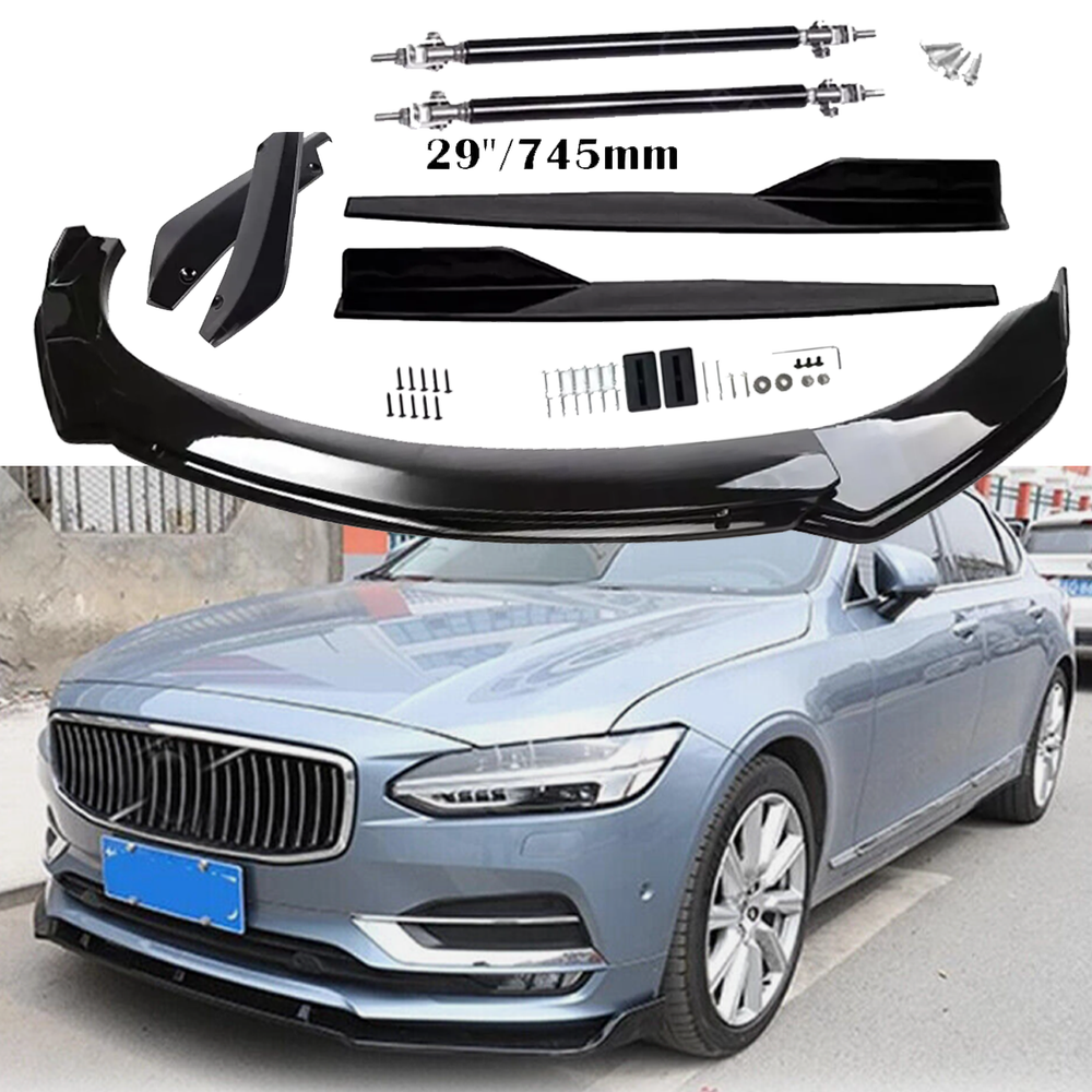 Volvo S40 S70 S80 Front Rear Bumper Lip Spoiler Splitter Side Skirt Kit