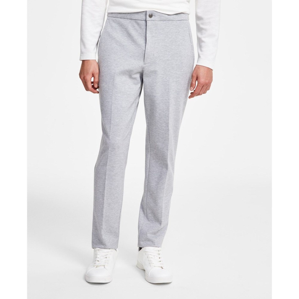 Alfani Men's Heather Gray Stretch Knit Rayon Casual Fit Suit Pants Size 38W 30L