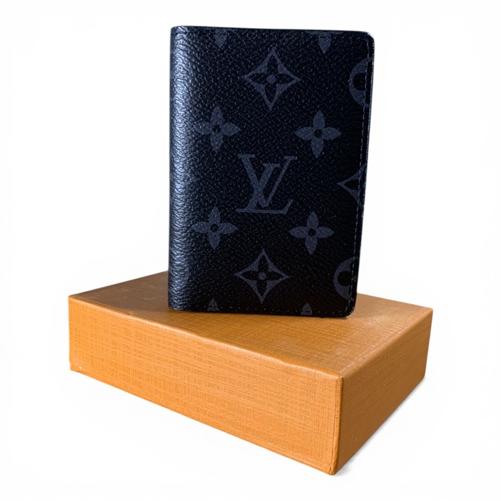 Louis Vuitton Monogram Eclipse Bifold Wallet Black Gray Card Holder | Pre-Owned