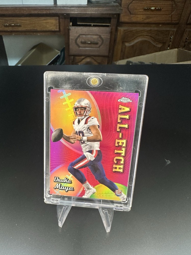 2024 Topps Chrome - All-Etch Drake Maye #CAE-DM Pink Refractor (RC)