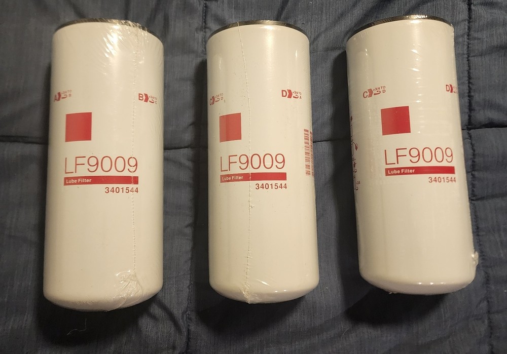 3 PCS LF9009 Oil Filters Fit For Cummins ISC 8.3L Engines P553000 3401544