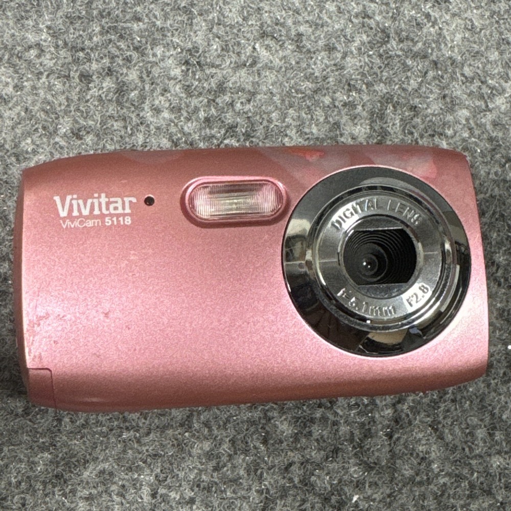 Vivitar ViviCam 5118 5.1MP Pink Digital Camera Untested Condition