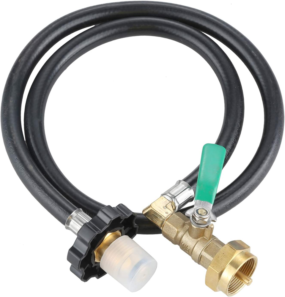 Propane POL Refill Adapter Hose, 36’’ Propane Refill Hose with 1LB Tank Bottle A