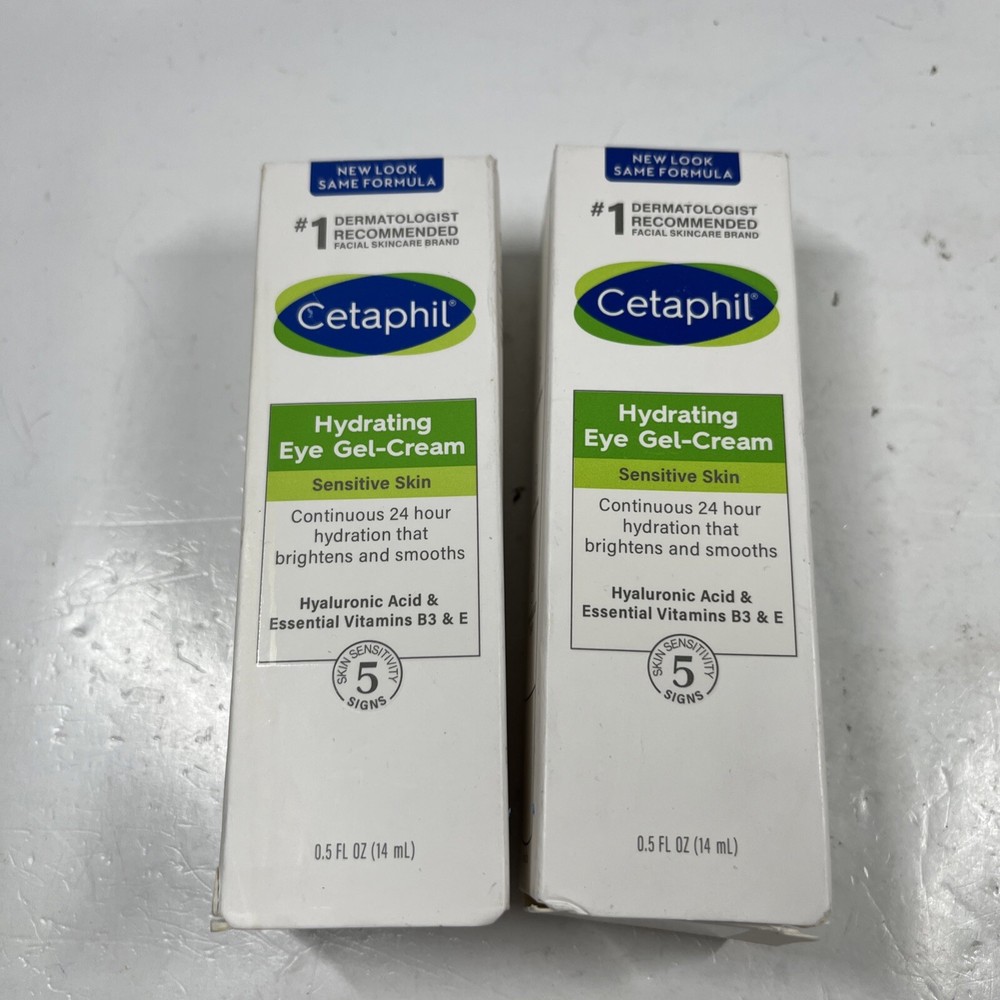 Cetaphil Hydrating Eye Gel Cream for Sensitive Skin 0.5 oz Twin Pack