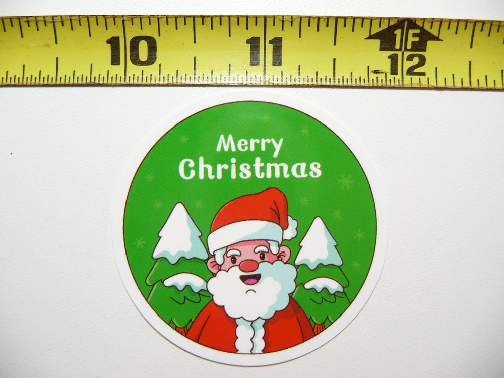 Friendly Santa Merry Christmas Holiday Sticker Decal Fun Cute Winter Christian