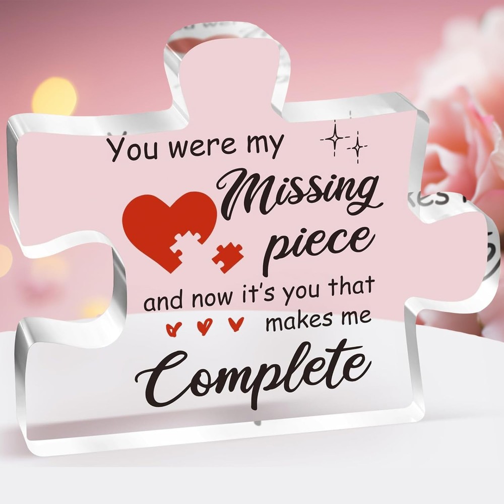 Valentines Day Gift for Her Him Puzzle Acrylic Plaque Anniversary Wife Girlfrien-image