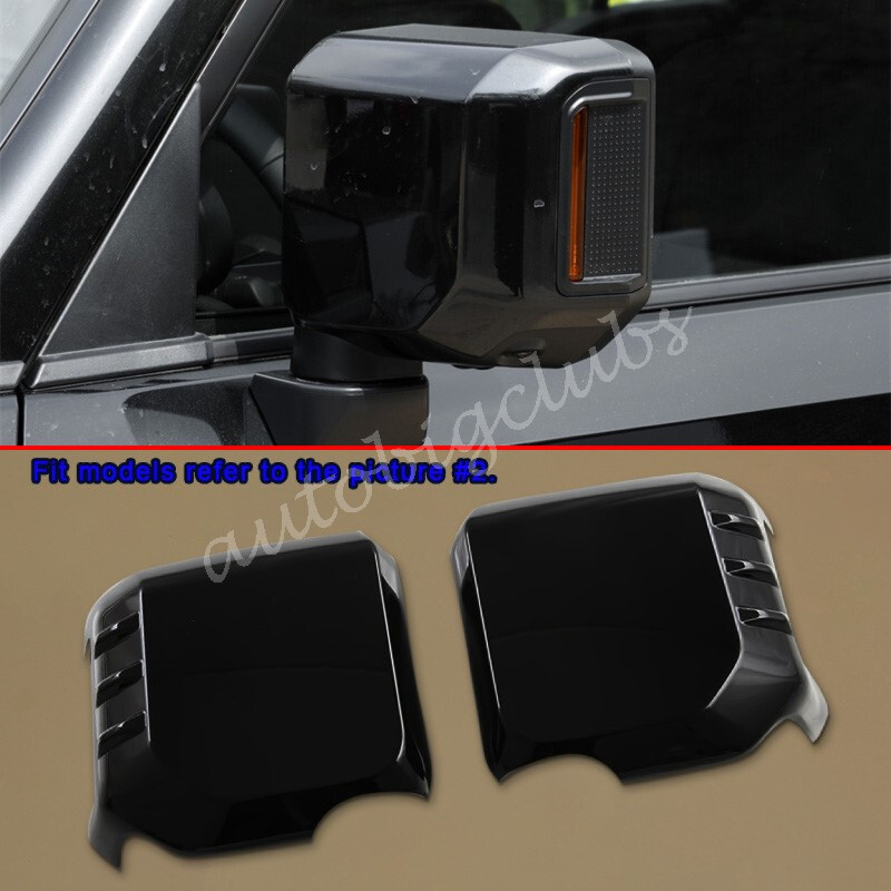 For Toyota Land Cruiser 2024-2025 Black Rearview Mirror Cover Trims Accessories