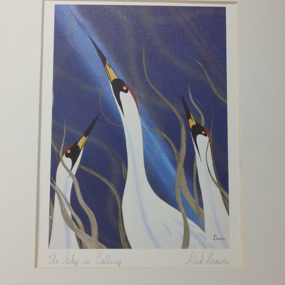 Vintage Rick Beaver Fine Art Prints Signed Indigenous Artist Canada 8x6 