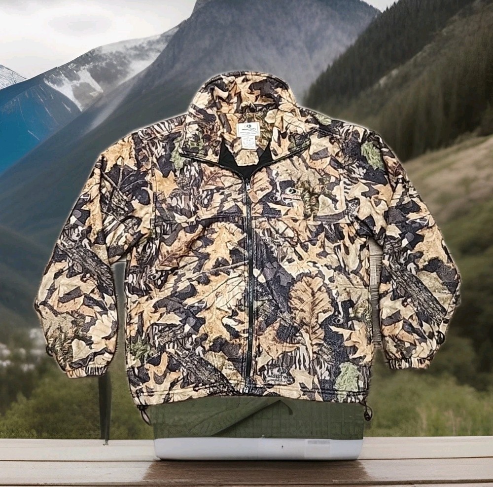 Mossy Oak Mens Windproof Camouflage Full Zip Jacket Medium Hunting Outdoors