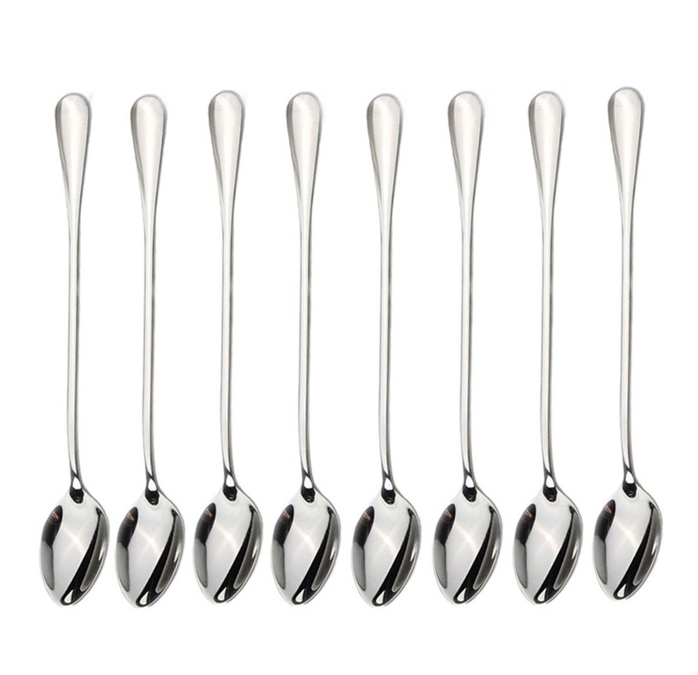 Long-Handled ice Tea Spoon, Cocktail stir Spoons, Stainless Steel Coffee Spoo...