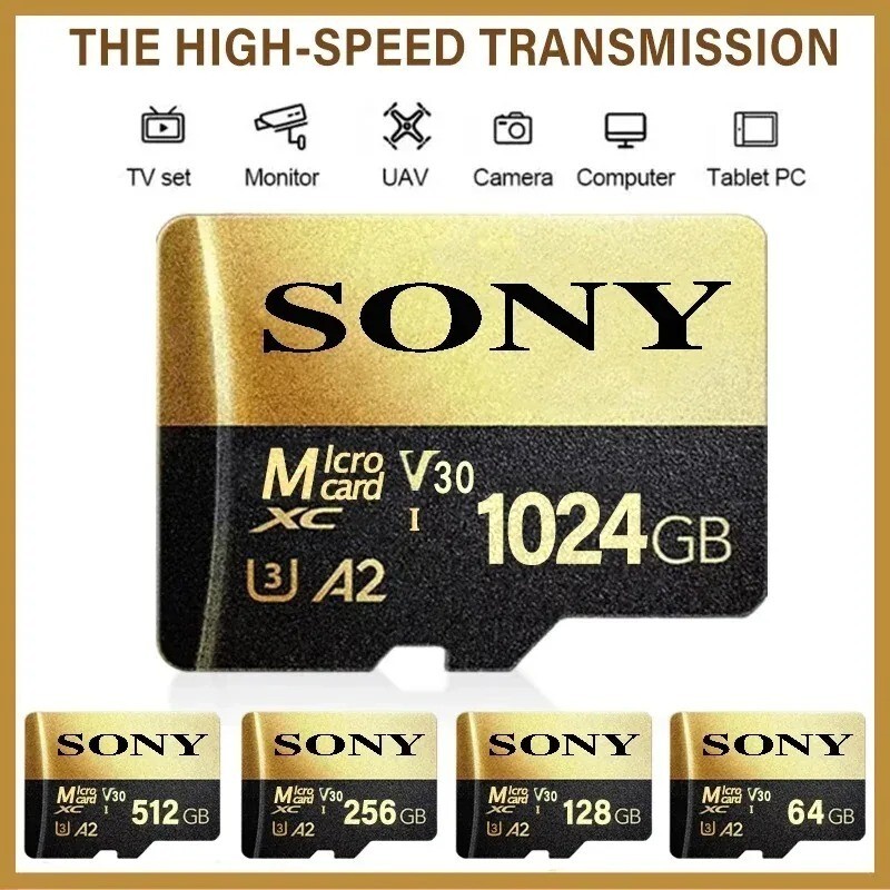 1TB SONY Ultra Micro SD/TF High-Speed Flash 128GB 256GB High Speed Memory Card