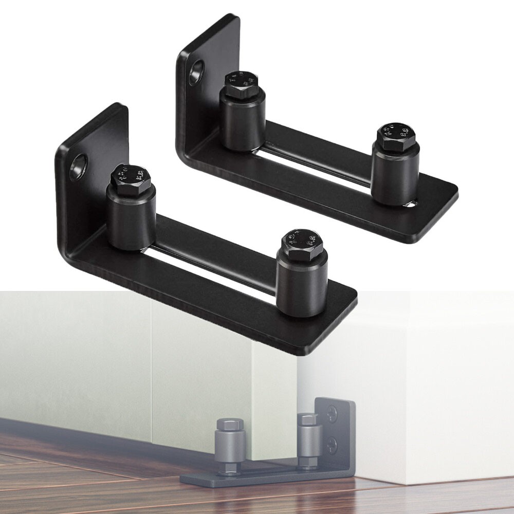 2PCS Adjustable Wall Floor Guide for Sliding Barn Door Hardware Kit Wall-mounted