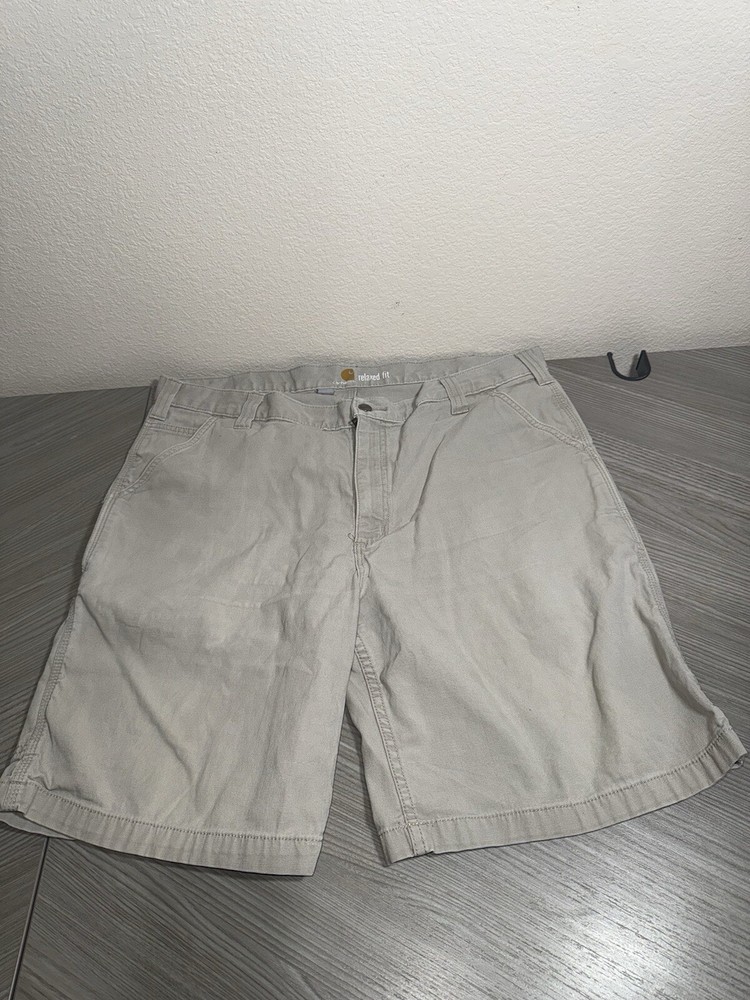 Carhartt Shorts Mens 40 Tan Khaki Original Fit Workwear Carpenter Utility