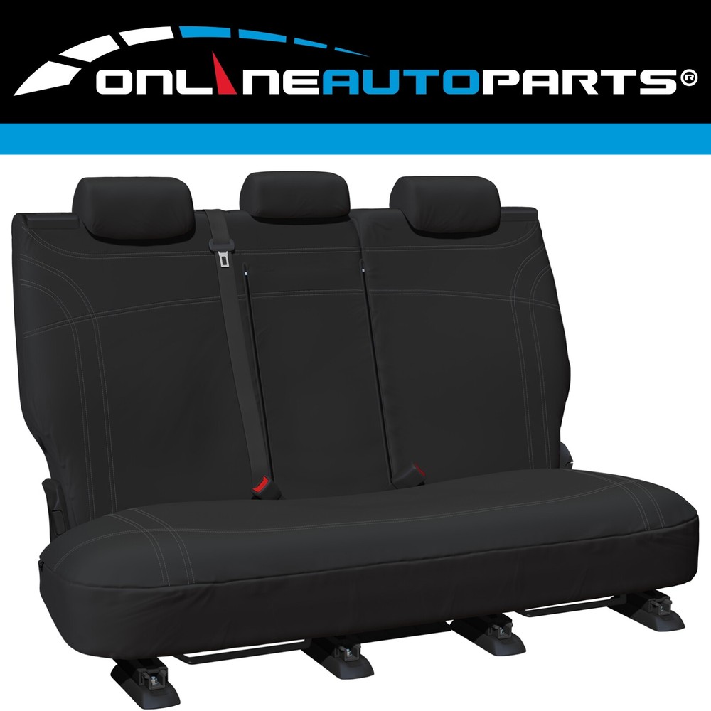 Rear Tailor Made Black Neoprene Seat Covers for Toyota Hilux GGN120/125 2015-17