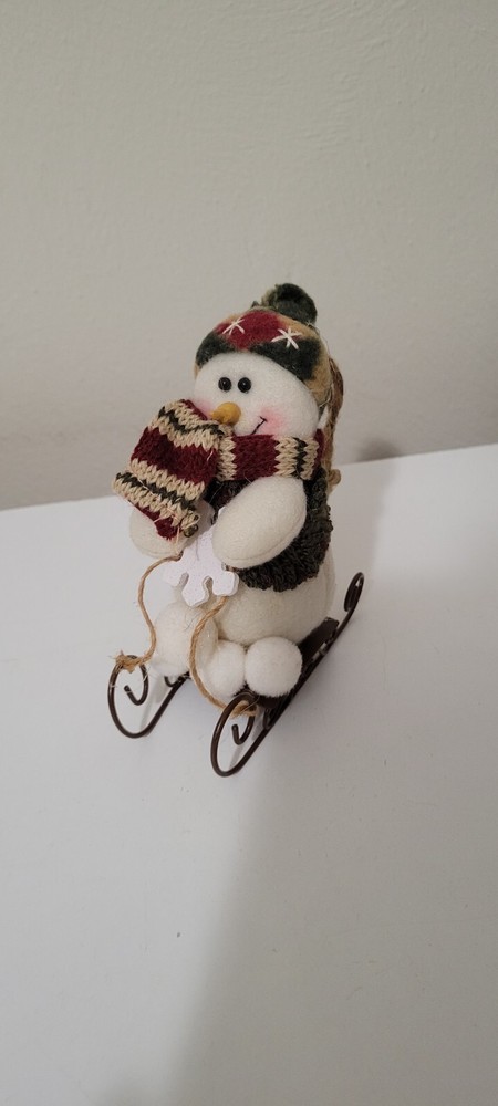 Sledding Snowman Ornament