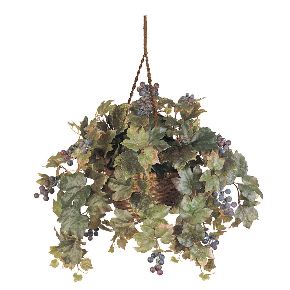 Year-Round Grape Leaf Hanging Basket for Indoor or Outdoor Use