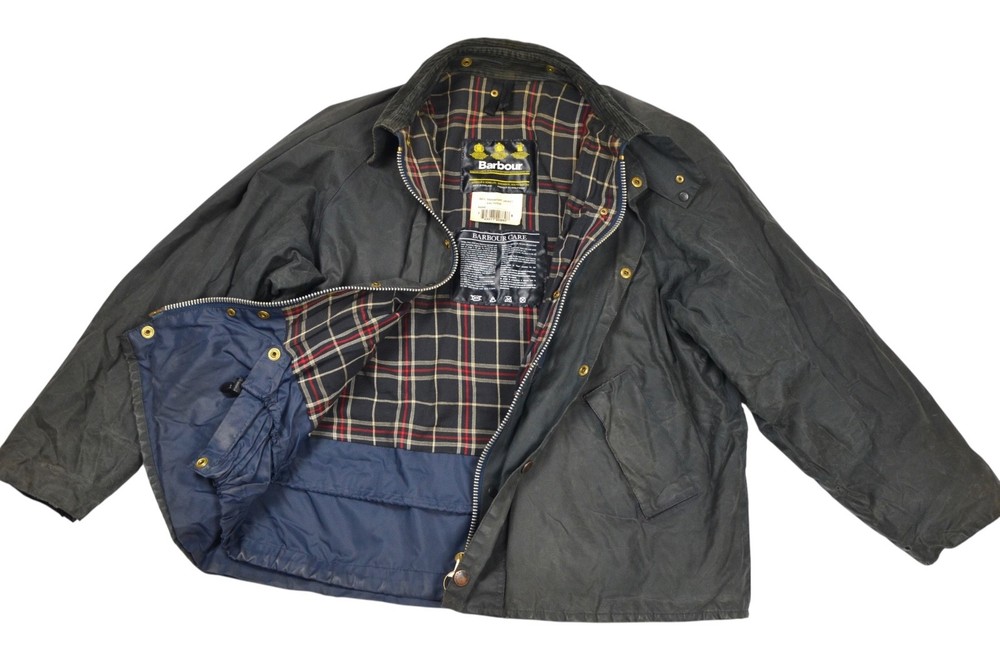 Barbour Transport Jacket Men's Vintage Wax Blue Navy A211 England Size C42/107cm