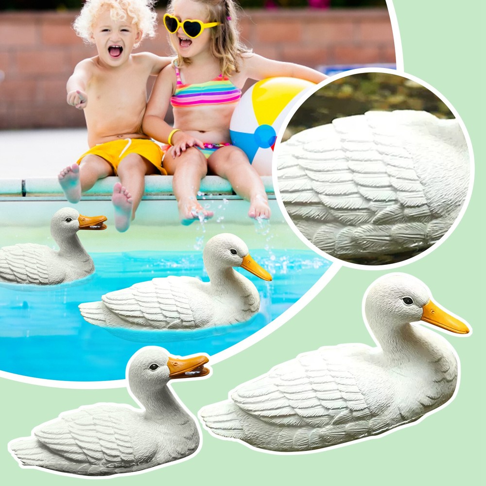 Garden Figurine Resin Floating Duck Statue Sculpture For Outdoor Pond Decorative