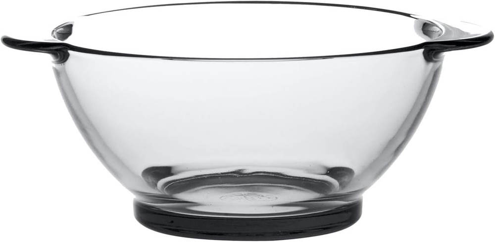 Duralex Lys 18oz French Soup Bowls with Handles, Set of 6, Clear Tempered Glass